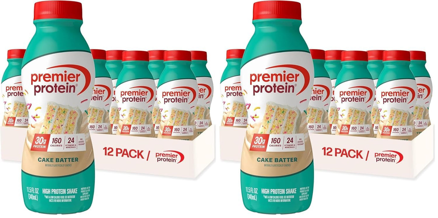 Premier Protein 30g High Protein Shake, Cookies & Cream, 12 Pack | 160 Calories, 24 Vitamins & Minerals, No Added Sugar, Supports Muscle Health, Gluten-Free, 11.5 oz