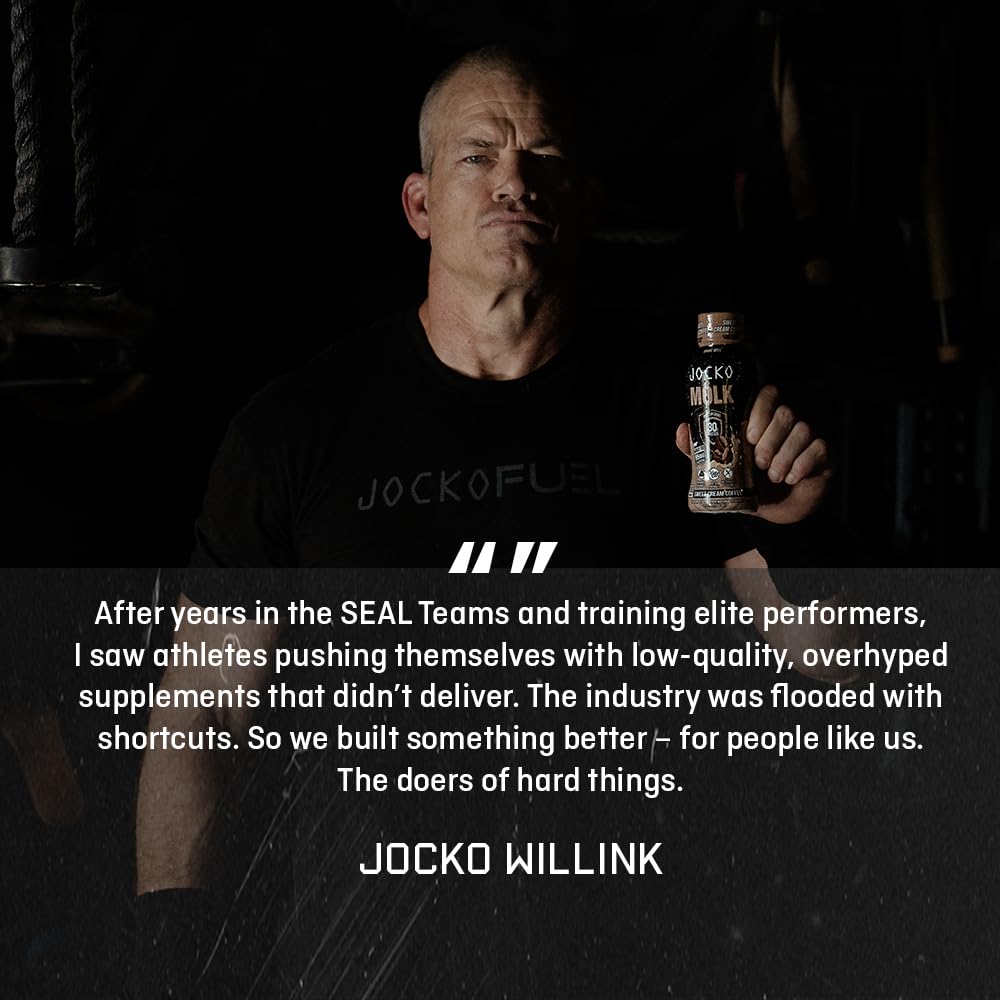 Jocko Mölk 30g Grass Fed Protein Shakes – No Added Sugar Protein Drinks KETO Friendly - Ready to Drink 12 FL Oz (Pack of 12) Vanilla