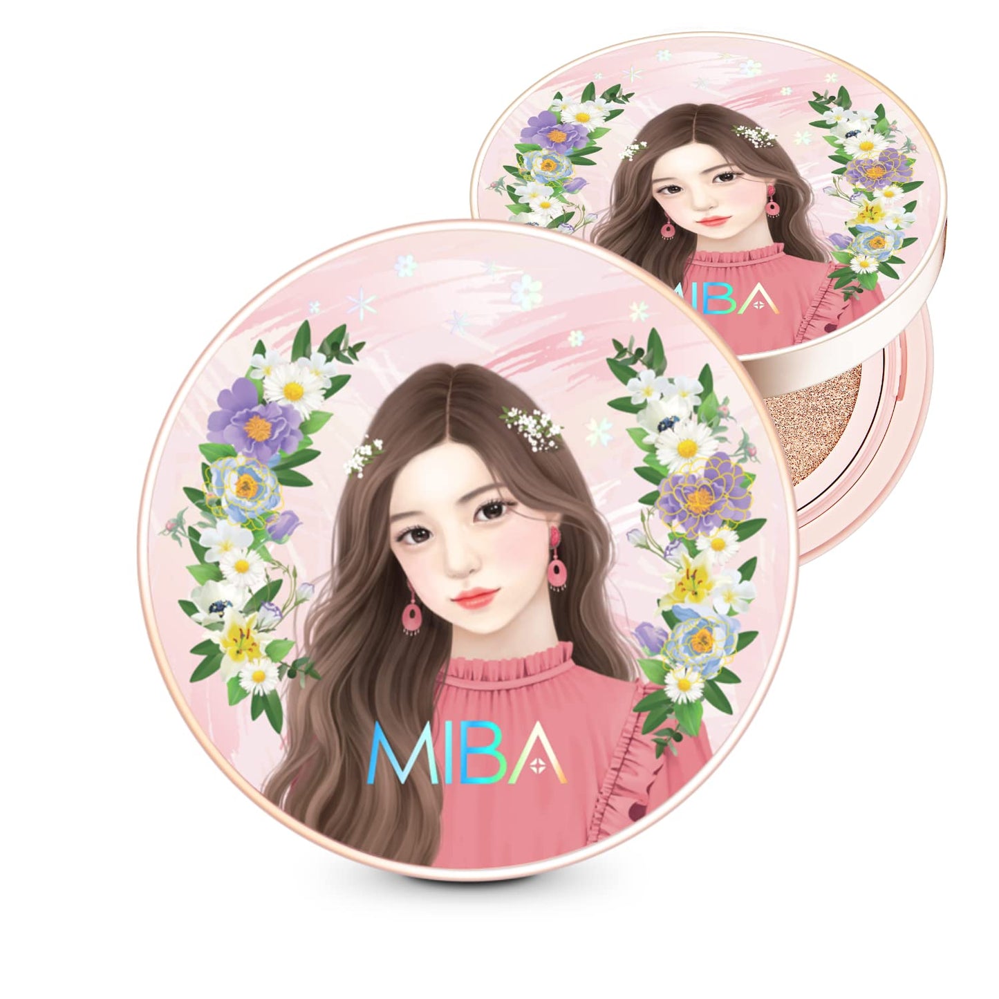 MIBA Ion Calcium Foundation Double Cushion RX 25 g / 0.88 oz Big Cushion SEASON2 Long Lasting Effect for Dewy Skin. Skin moisturizing. Skin tightening relief. Fine coverage. Smooth adhesion (No 23)