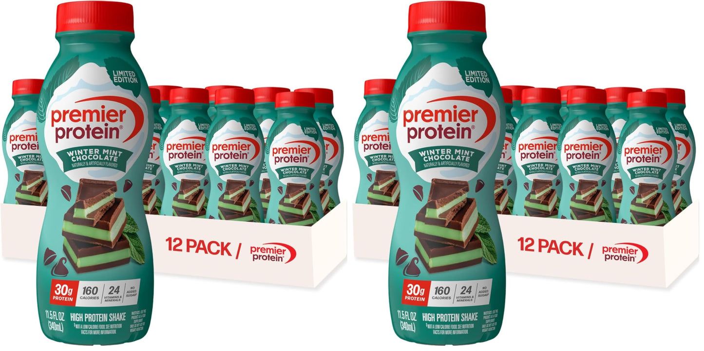 Premier Protein 30g High Protein Shake, Cookies & Cream, 12 Pack | 160 Calories, 24 Vitamins & Minerals, No Added Sugar, Supports Muscle Health, Gluten-Free, 11.5 oz