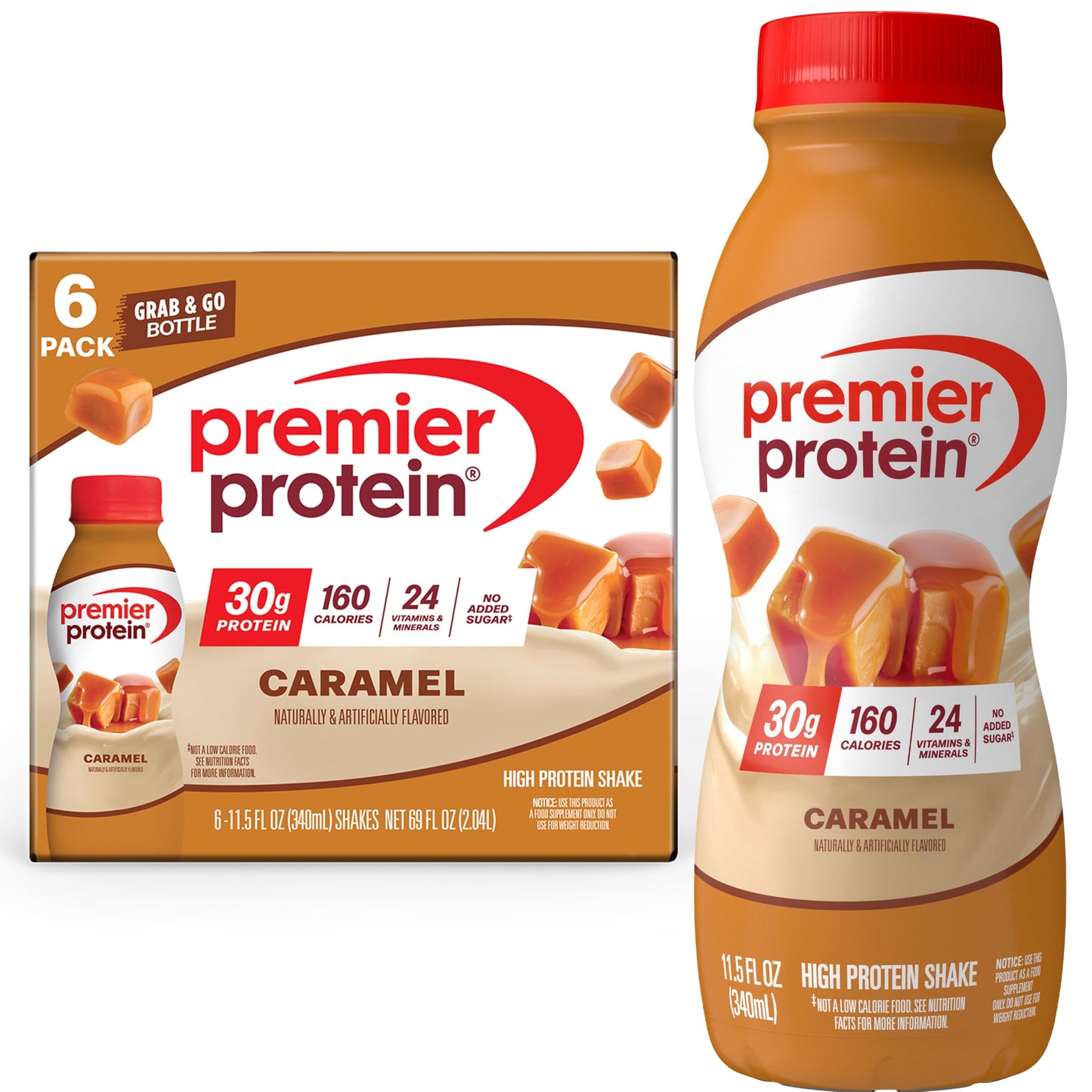 Premier Protein 30g High Protein Shake, Cookies & Cream, 12 Pack | 160 Calories, 24 Vitamins & Minerals, No Added Sugar, Supports Muscle Health, Gluten-Free, 11.5 oz