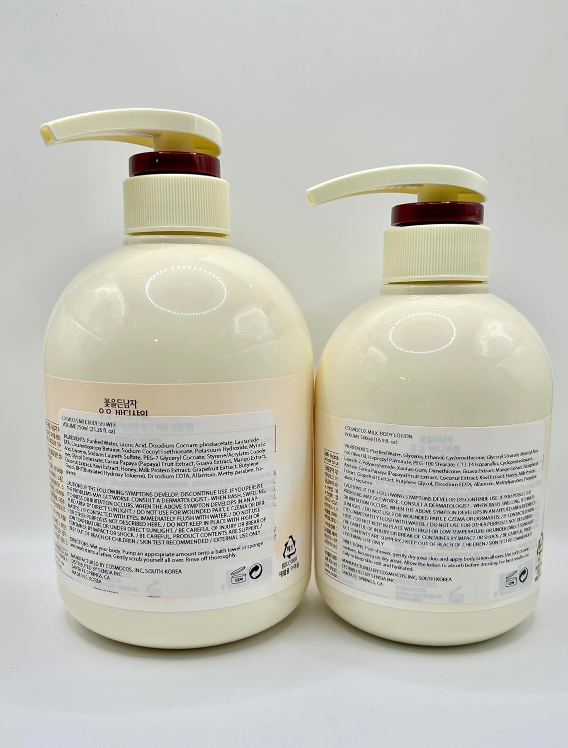 SOMANG MILK BODY SHOWER 750ml + BODY LOTION 500ml SET