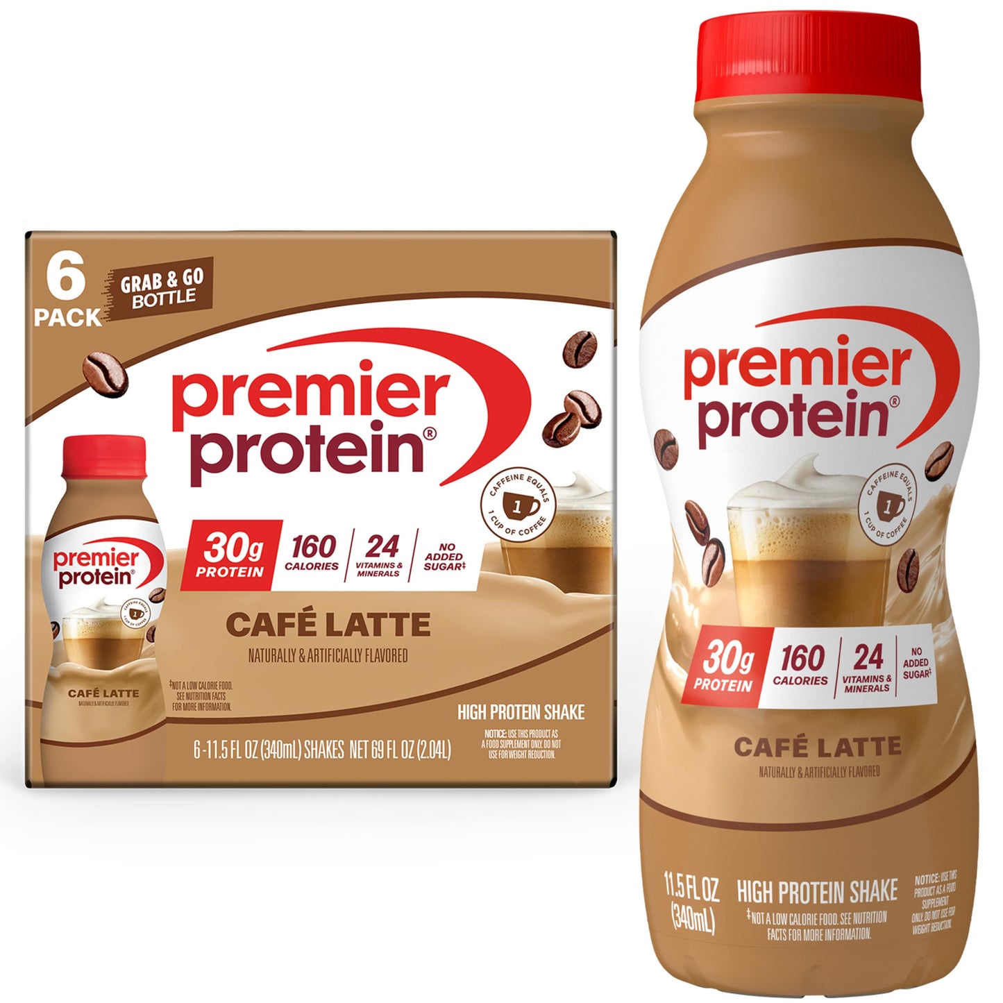 Premier Protein 30g High Protein Shake, Cookies & Cream, 12 Pack | 160 Calories, 24 Vitamins & Minerals, No Added Sugar, Supports Muscle Health, Gluten-Free, 11.5 oz